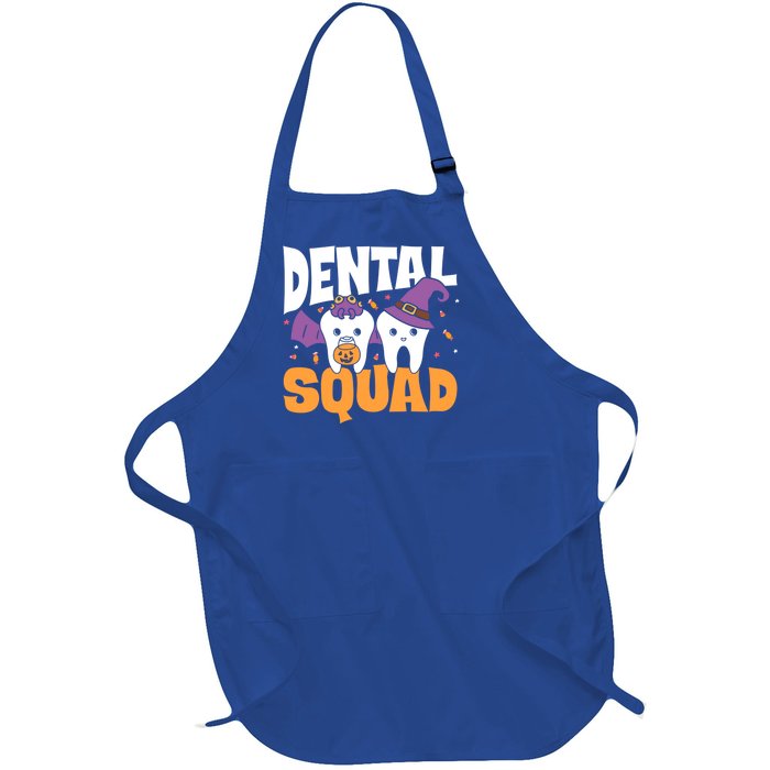 Spooky Dental Assistant Dental Squad Halloween Dentist Great Gift Full-Length Apron With Pockets