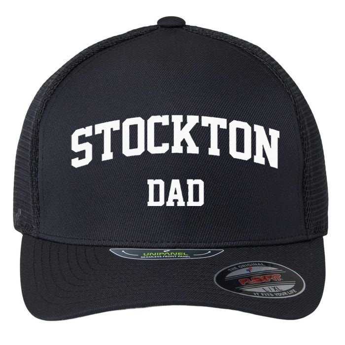 Stockton Dad Athletic Arch College University Alumni Flexfit Unipanel Trucker Cap