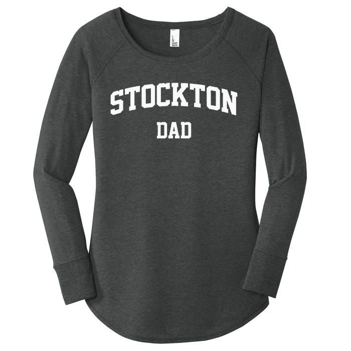 Stockton Dad Athletic Arch College University Alumni Women's Perfect Tri Tunic Long Sleeve Shirt