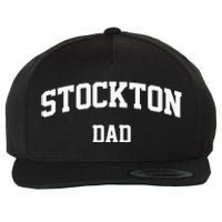 Stockton Dad Athletic Arch College University Alumni Wool Snapback Cap