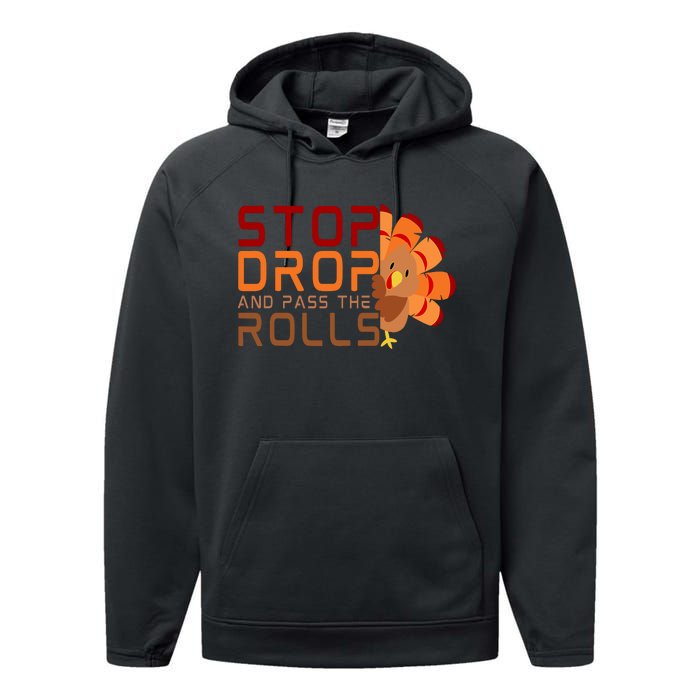 Stop Drop And Pass The Rolls Performance Fleece Hoodie