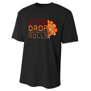 Stop Drop And Pass The Rolls Performance Sprint T-Shirt