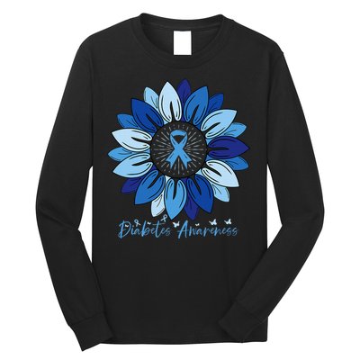 Sunflower Diabetes Awareness Month Long Sleeve Shirt