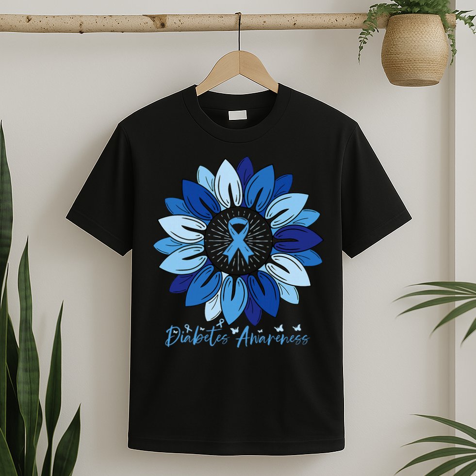 Sunflower Diabetes Awareness Month T-Shirt