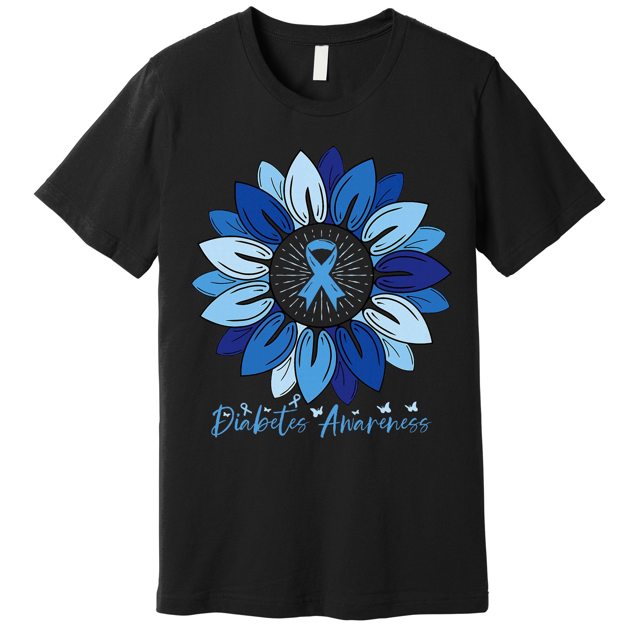Sunflower Diabetes Awareness Month Premium T-Shirt