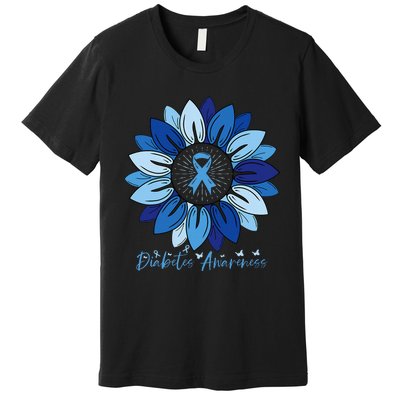 Sunflower Diabetes Awareness Month Premium T-Shirt