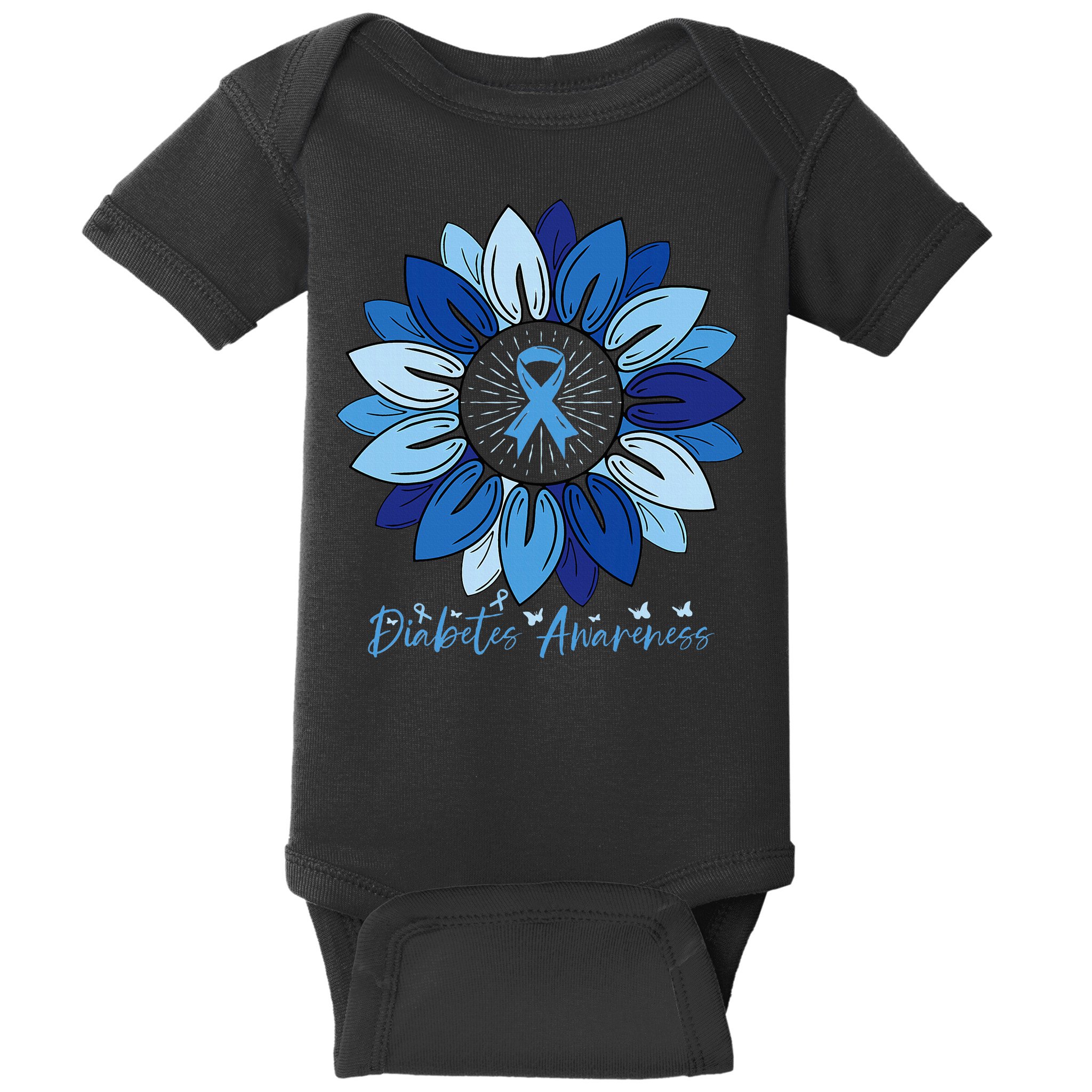 Sunflower Diabetes Awareness Month Baby Bodysuit