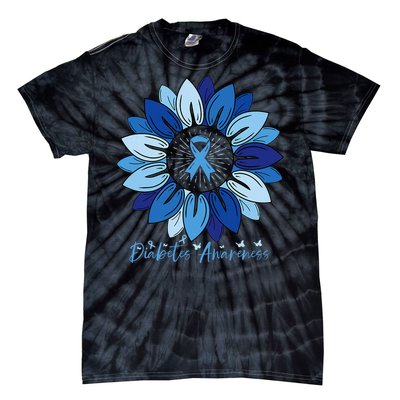 Sunflower Diabetes Awareness Month Tie-Dye T-Shirt