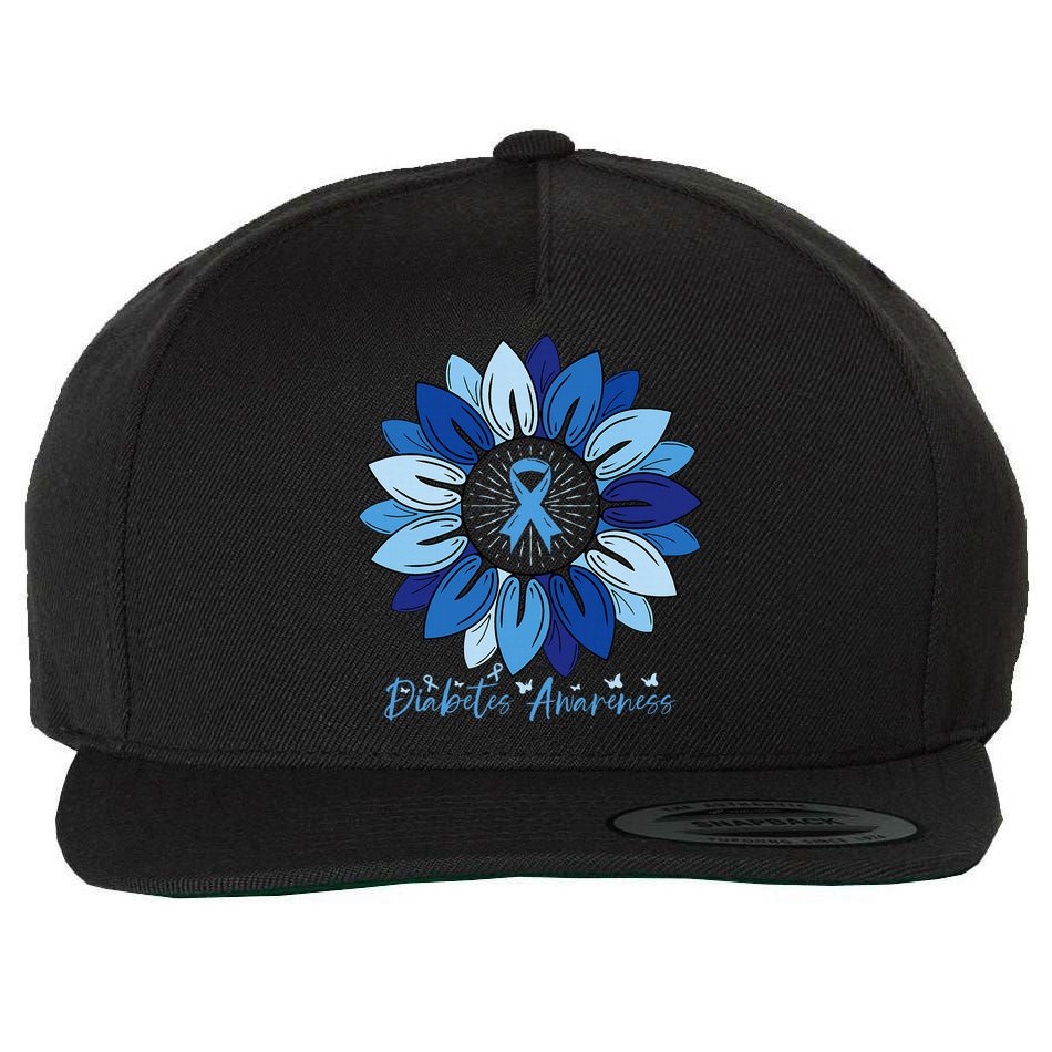 Sunflower Diabetes Awareness Month Wool Snapback Cap