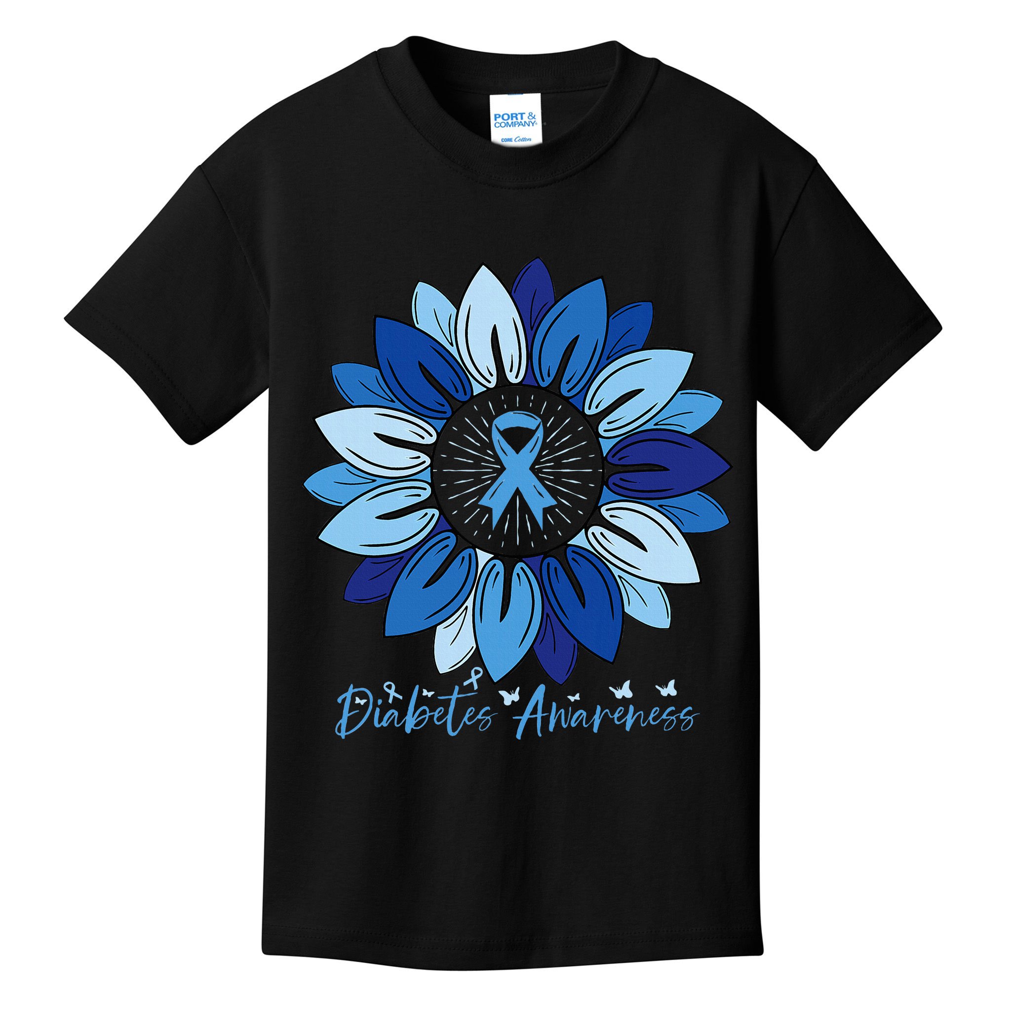 Sunflower Diabetes Awareness Month Kids T-Shirt