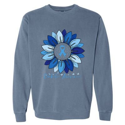 Sunflower Diabetes Awareness Month Garment-Dyed Sweatshirt