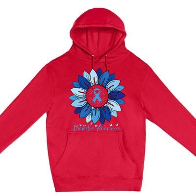 Sunflower Diabetes Awareness Month Premium Pullover Hoodie