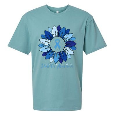 Sunflower Diabetes Awareness Month Sueded Cloud Jersey T-Shirt