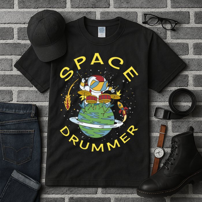 Space Drummer Astronaut Tall T-Shirt