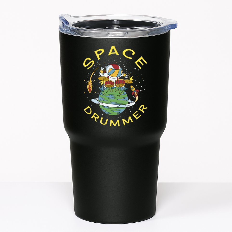 Space Drummer Astronaut Tumbler