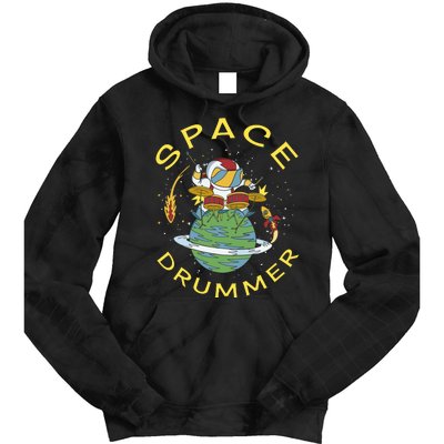 Space Drummer Astronaut Tie Dye Hoodie