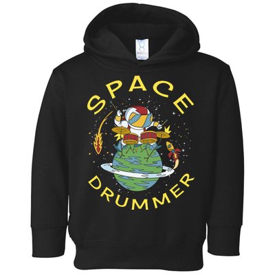 Space Drummer Astronaut Toddler Hoodie