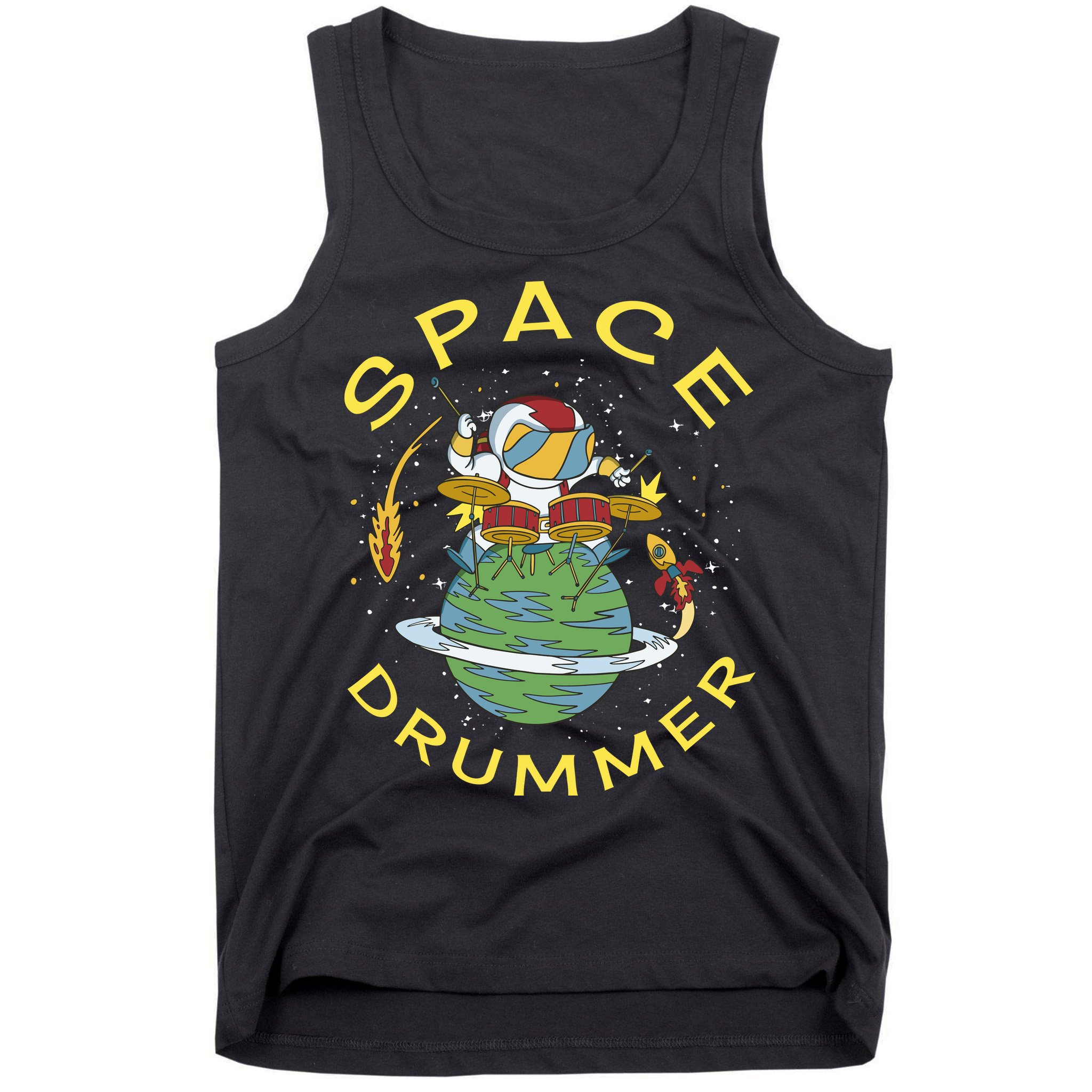 Space Drummer Astronaut Tank Top