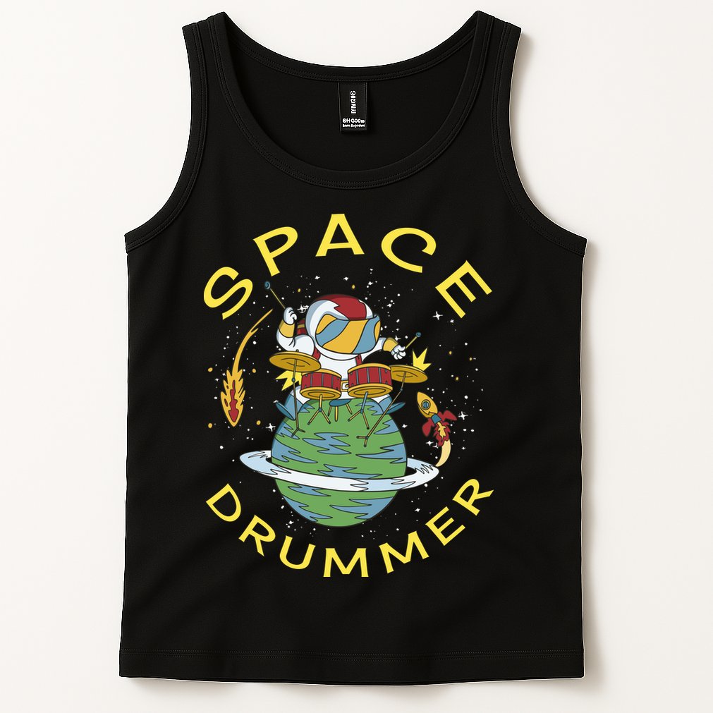 Space Drummer Astronaut Tank Top