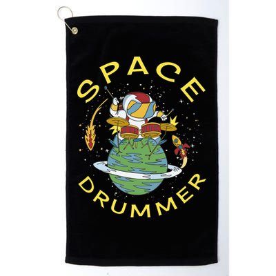 Space Drummer Astronaut Golf Towel