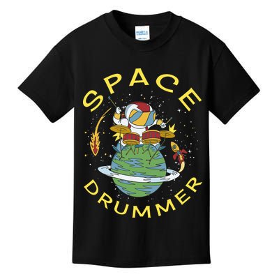 Space Drummer Astronaut Kids T-Shirt