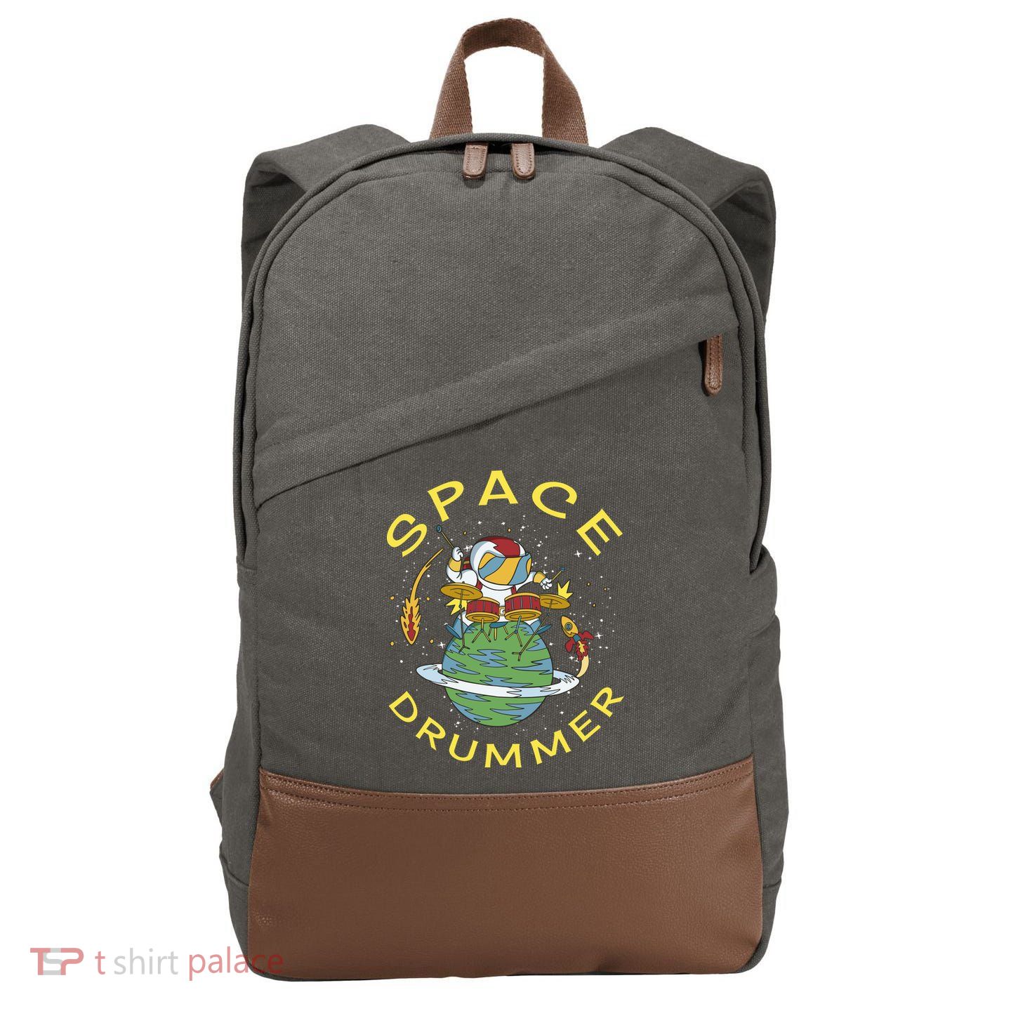 Space Drummer Astronaut Cotton Canvas Backpack