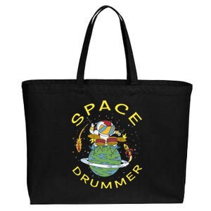 Space Drummer Astronaut Cotton Canvas Jumbo Tote