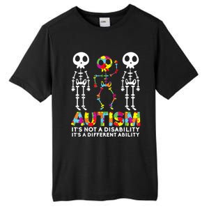 Skull Dance Autism Awareness Tee Mom Dad Autism Tall Fusion ChromaSoft Performance T-Shirt