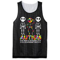 Skull Dance Autism Awareness Tee Mom Dad Autism Mesh Reversible Basketball Jersey Tank