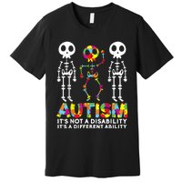 Skull Dance Autism Awareness Tee Mom Dad Autism Premium T-Shirt