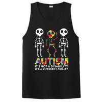 Skull Dance Autism Awareness Tee Mom Dad Autism PosiCharge Competitor Tank