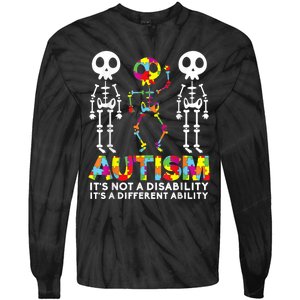 Skull Dance Autism Awareness Tee Mom Dad Autism Tie-Dye Long Sleeve Shirt