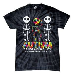 Skull Dance Autism Awareness Tee Mom Dad Autism Tie-Dye T-Shirt