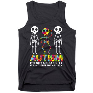 Skull Dance Autism Awareness Tee Mom Dad Autism Tank Top