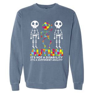 Skull Dance Autism Awareness Tee Mom Dad Autism Garment-Dyed Sweatshirt