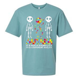 Skull Dance Autism Awareness Tee Mom Dad Autism Sueded Cloud Jersey T-Shirt