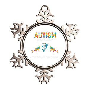 Shark Dabbing Autism Awareness Month Costume Puzzle Cool Gift Metallic Star Ornament