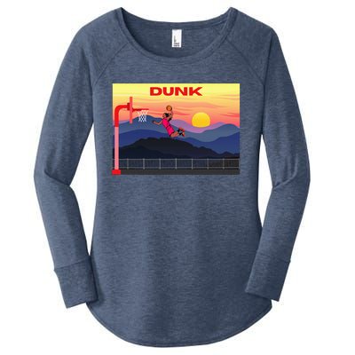 Slam Dunk Alleyoop Highflying Dunk Hang Time Dunk Women's Perfect Tri Tunic Long Sleeve Shirt