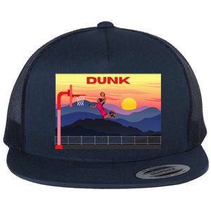 Slam Dunk Alleyoop Highflying Dunk Hang Time Dunk Flat Bill Trucker Hat