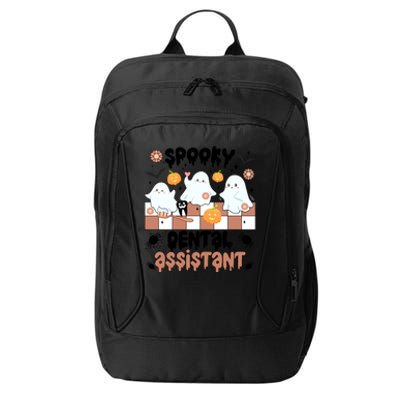 Spooky Dental Assistant Halloween Dental Assisting Groovy Gift City Backpack