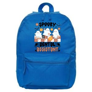 Spooky Dental Assistant Halloween Dental Assisting Groovy Gift 16 in Basic Backpack