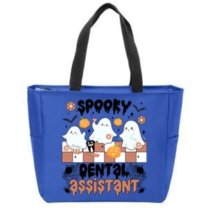 Spooky Dental Assistant Halloween Dental Assisting Groovy Gift Zip Tote Bag