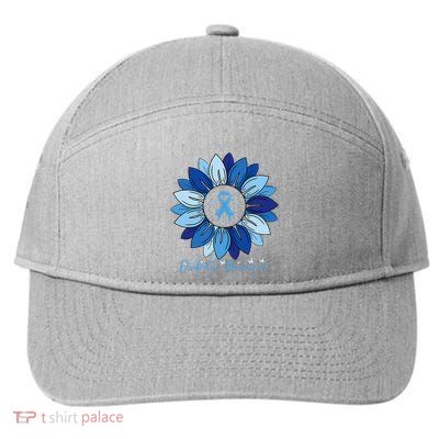 Sunflower Diabetes Awareness Month 7-Panel Snapback Hat