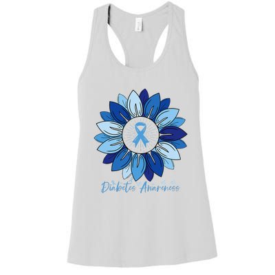 Sunflower Diabetes Awareness Month Women's Racerback Tank