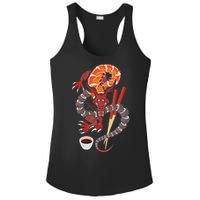 Sushi Dragon Anime Japan Japanese Cuisine Chef Food Lover Ladies PosiCharge Competitor Racerback Tank