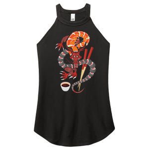 Sushi Dragon Anime Japan Japanese Cuisine Chef Food Lover Women's Perfect Tri Rocker Tank