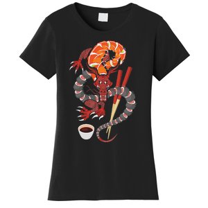 Sushi Dragon Anime Japan Japanese Cuisine Chef Food Lover Women's T-Shirt