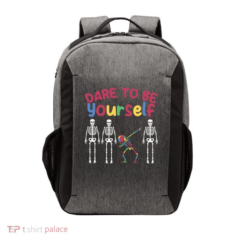skeleton dancing autistic puzzle support autism awareness great gift Vector Backpack