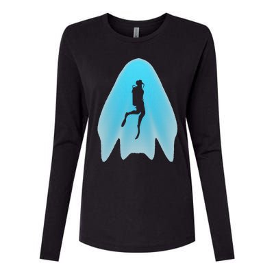 Scuba Diving Apparel Scuba Diving Womens Cotton Relaxed Long Sleeve T-Shirt