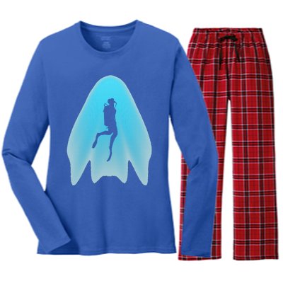 Scuba Diving Apparel Scuba Diving Women's Long Sleeve Flannel Pajama Set 